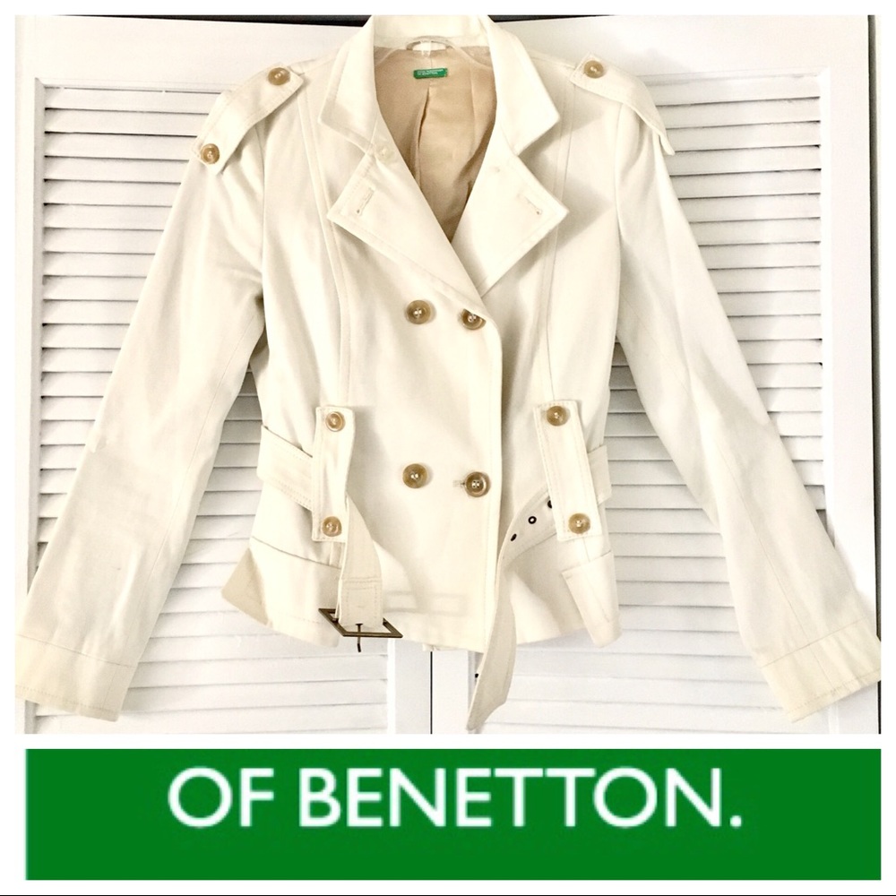 Like New Structured Short Coat Jacket Off White - image 1